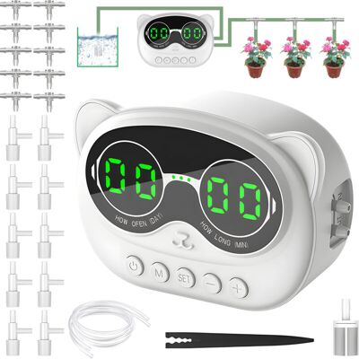 MOXIE Sjlerst Système D'Arrosage Intelligent, Kit D'Arrosage Automatique Goutte À Goutte Pour 10 Plantes En Pot Avec Contrôleur D'Irrigation À Minuterie Intelligente 1000ml/min À Haut Débit - Publicité MOXIE Sjlerst Système D'Arrosage Intelligent, Kit D'Arrosage Automatique Goutte À Goutte Pour 10 Plantes En Pot Avec Contrôleur D'Irrigation À Minuterie Intelligente 1000ml/min À Haut Débit - Publicité