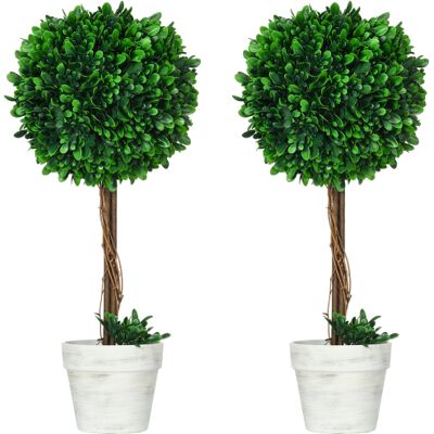 OEM Arbres Artificiels De Buis, Lot De 2, Hauteur 60 Cm, Résistants Aux Uv, Plantes Décoratives Réalistes En Pot Pour Salon, Vert Tendre - Publicité OEM Arbres Artificiels De Buis, Lot De 2, Hauteur 60 Cm, Résistants Aux Uv, Plantes Décoratives Réalistes En Pot Pour Salon, Vert Tendre - Publicité