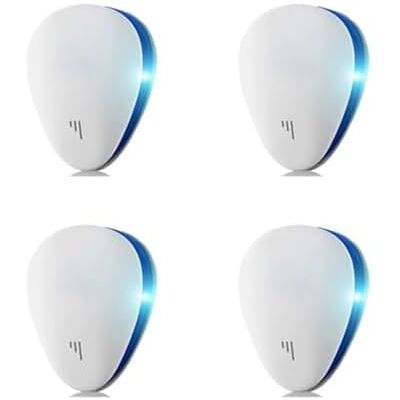 RYTTGOP British Lux Lot De 4 Répulsifs Anti-puces À Ultrasons Pour Intérieur Blanc - - Publicité RYTTGOP British Lux Lot De 4 Répulsifs Anti-puces À Ultrasons Pour Intérieur Blanc - - Publicité