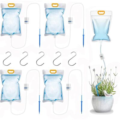 OEM Lot De 5 Systèmes D'Irrigation Pour Plantes De 3,5 L, Sac D'Irrigation Goutte À Goutte, Système D'Arrosage Automatique, Dispositif D'Irrigation En Plastique, Système D'Irrigation Pour Plantes D'Intéri - Publicité OEM Lot De 5 Systèmes D'Irrigation Pour Plantes De 3,5 L, Sac D'Irrigation Goutte À Goutte, Système D'Arrosage Automatique, Dispositif D'Irrigation En Plastique, Système D'Irrigation Pour Plantes D'Intéri - Publicité