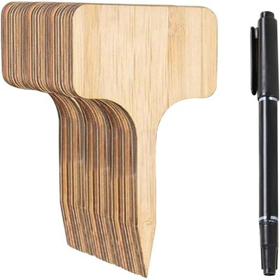 GRASSLIN Lot De 40 Étiquette Bois,ur Noir, Forme T, Jardinage, Plantes - Publicité GRASSLIN Lot De 40 Étiquette Bois,ur Noir, Forme T, Jardinage, Plantes - Publicité