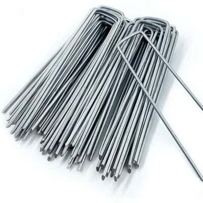 FANGMEDIA Piquet De Fixation En Tissu De Paillis, 50 Piquets De Jardin En Forme De U, Pour Bâche À Mauvaises Herbes, Piquets De Camping, Clôture De Jardin, 150 Mm De Long, 20 Mm De Large, 3 Mm De Diamètre-fei Y - Publicité FANGMEDIA Piquet De Fixation En Tissu De Paillis, 50 Piquets De Jardin En Forme De U, Pour Bâche À Mauvaises Herbes, Piquets De Camping, Clôture De Jardin, 150 Mm De Long, 20 Mm De Large, 3 Mm De Diamètre-fei Y - Publicité