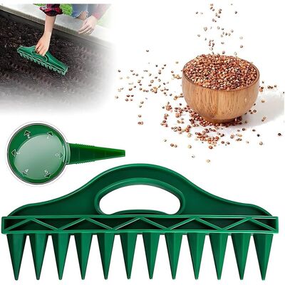 GRASSLIN 2 Pcs Semoir Manuel, 12 Trous, Outil De Semis Réglable, Distributeur De Graines, Jardin, Balcon - Publicité GRASSLIN 2 Pcs Semoir Manuel, 12 Trous, Outil De Semis Réglable, Distributeur De Graines, Jardin, Balcon - Publicité
