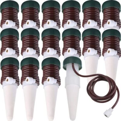 ABYSSE Arrosage Stakes Automatique Système D'Arrosage, Irrigation Par Égouttement Automatique De Plante Libération Lente Pour Plantes D'Intérieur Ou D'Extérieur (pack De 16) - Publicité ABYSSE Arrosage Stakes Automatique Système D'Arrosage, Irrigation Par Égouttement Automatique De Plante Libération Lente Pour Plantes D'Intérieur Ou D'Extérieur (pack De 16) - Publicité