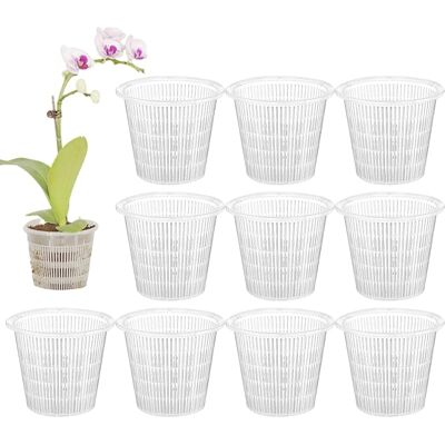 SANS MARQUE Pots Pour Orchidees Transparent Ou Noir, 10 Pcs Pots Orchidee En Plastique Avec Trou De Drainage Pour Intérieur Extérieur Pot De Fleur Orchidee Pour Plantation De Plantes Jardinage Pot À Orchidee - Publicité SANS MARQUE Pots Pour Orchidees Transparent Ou Noir, 10 Pcs Pots Orchidee En Plastique Avec Trou De Drainage Pour Intérieur Extérieur Pot De Fleur Orchidee Pour Plantation De Plantes Jardinage Pot À Orchidee - Publicité