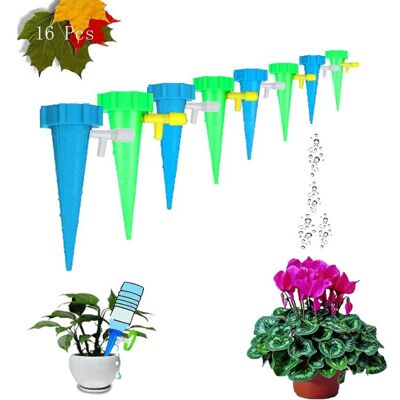 Scotch Systeme Arrosage Goutte Goutte 16 Pièces Irrigation Goutte Goutte Kit Plante D'Irrigation Cône Pour Arrosage Bouteille Dans Jardin, Balcon, Vacances, Intérieur Et Extérieur - Publicité Scotch Systeme Arrosage Goutte Goutte 16 Pièces Irrigation Goutte Goutte Kit Plante D'Irrigation Cône Pour Arrosage Bouteille Dans Jardin, Balcon, Vacances, Intérieur Et Extérieur - Publicité