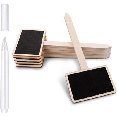 GRASSLIN Lot De 20 Étiquette En Bois T,ur Plante Imperméable, Jardin Intérieur Extérieur, Semis Fleurs Légumes - Publicité GRASSLIN Lot De 20 Étiquette En Bois T,ur Plante Imperméable, Jardin Intérieur Extérieur, Semis Fleurs Légumes - Publicité
