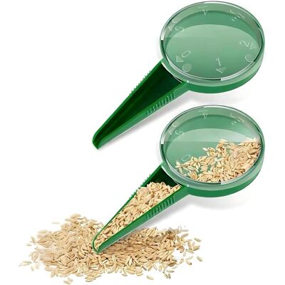 GRASSLIN 2 Pcs - Semoir Manuel - Distributeur De Graines - Outil De Jardinage Réglable 5 Niveaux - Pour Semis Précis De Légumes Et Fleurs - Bleu - 15x8cm - Publicité GRASSLIN 2 Pcs - Semoir Manuel - Distributeur De Graines - Outil De Jardinage Réglable 5 Niveaux - Pour Semis Précis De Légumes Et Fleurs - Bleu - 15x8cm - Publicité