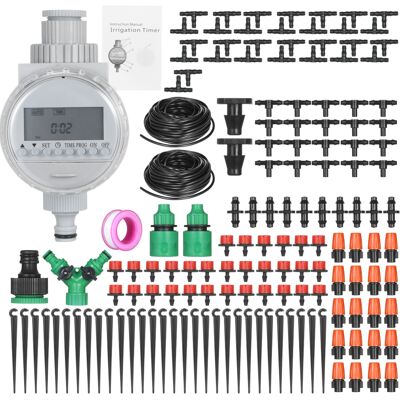 OEM Kit D'Arrosage Goutte À Goutte Pour Plantes, Système D'Arrosage Diy Avec Programmateur Électronique Automatique, Buses, Brumisateurs Et Goutteurs, 30 Mètres De Tuyau Pour Jardin, Pelouse Et Terrasse. Publicité OEM Kit D'Arrosage Goutte À Goutte Pour Plantes, Système D'Arrosage Diy Avec Programmateur Électronique Automatique, Buses, Brumisateurs Et Goutteurs, 30 Mètres De Tuyau Pour Jardin, Pelouse Et Terrasse. Publicité