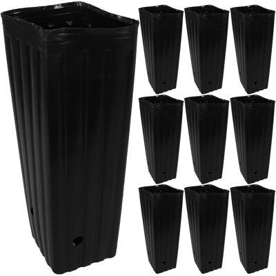 GRASSLIN Lot De 30 Sacs À Semis, Pots De Culture En Plastique Noir, Tubes Pour Arbres Et Légumes, Plantation Pépinière - Publicité GRASSLIN Lot De 30 Sacs À Semis, Pots De Culture En Plastique Noir, Tubes Pour Arbres Et Légumes, Plantation Pépinière - Publicité