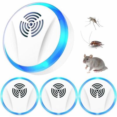 Cellfast 4 Pcs Ultrason Anti Moustique, Repulsif Ultrason & Électronique Antiparasitaire Intérieur, Moustiques, Fourmis, Araignées,cafards - Publicité Cellfast 4 Pcs Ultrason Anti Moustique, Repulsif Ultrason & Électronique Antiparasitaire Intérieur, Moustiques, Fourmis, Araignées,cafards - Publicité
