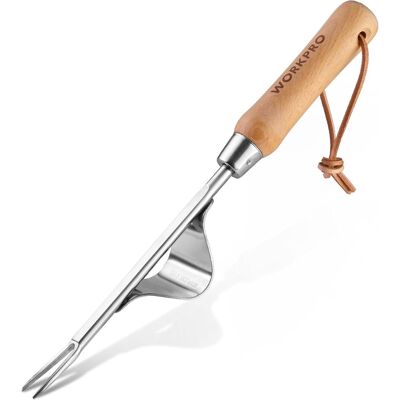 GRASSLIN 1 - Désherbeur Manuel - Extracteur De Racines - Acier Inoxydable Et Manche En Bois - Pour Jardin Et Potager - Naturel - 38x5cm - Publicité GRASSLIN 1 - Désherbeur Manuel - Extracteur De Racines - Acier Inoxydable Et Manche En Bois - Pour Jardin Et Potager - Naturel - 38x5cm - Publicité