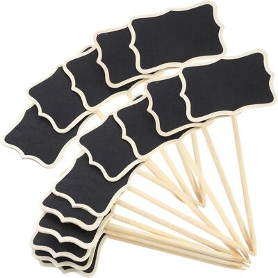 GRASSLIN Lot De 15 Étiquette Plante Bois Noir, 17,8 X 8,2 Cm, Type T, Pour Légumes, Fleurs, Jardin - Publicité GRASSLIN Lot De 15 Étiquette Plante Bois Noir, 17,8 X 8,2 Cm, Type T, Pour Légumes, Fleurs, Jardin - Publicité