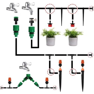 OEM Kit De Raccords D'Irrigation, Raccords Cannelés Pour Tuyau D'Arrosage De 6,35 Mm Pour Pot De Fleurs, Légumes, Jardin, Pelouse, Raccords De Tuyau D'Eau 200pcs - Publicité OEM Kit De Raccords D'Irrigation, Raccords Cannelés Pour Tuyau D'Arrosage De 6,35 Mm Pour Pot De Fleurs, Légumes, Jardin, Pelouse, Raccords De Tuyau D'Eau 200pcs - Publicité