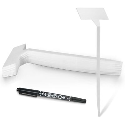 ENOWELIR 30 Étiquettes Plastique De Jardin Extérieur 30 Cm – Pour Plantes, Potager Et Balcons – Avec Stylo Marqueur Inclus - Publicité ENOWELIR 30 Étiquettes Plastique De Jardin Extérieur 30 Cm – Pour Plantes, Potager Et Balcons – Avec Stylo Marqueur Inclus - Publicité