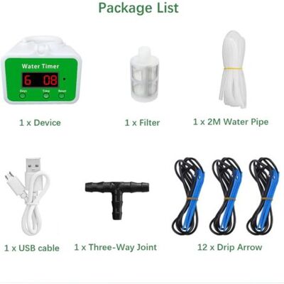 ABYSSE Système D'Arrosage Automatique, 12 Kits D'Irrigation Goutte À Goutte Pour Plantes D'Intérieur, Affichage Led Et Alimentation Usb, Système D'Arrosage Automatique Pour Plantes En Pot D'Intérieur - Publicité ABYSSE Système D'Arrosage Automatique, 12 Kits D'Irrigation Goutte À Goutte Pour Plantes D'Intérieur, Affichage Led Et Alimentation Usb, Système D'Arrosage Automatique Pour Plantes En Pot D'Intérieur - Publicité