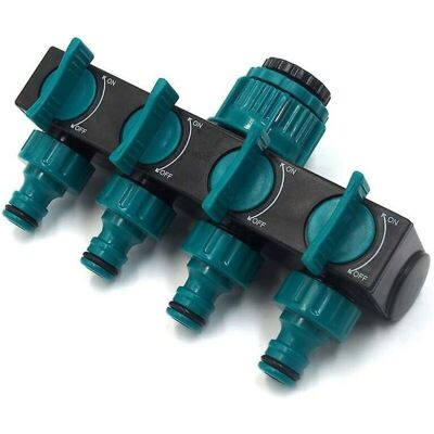 BRINSEA Outdoor Faucet 4-way Garden Hose Tap Adapter, 4-way Hose Splitter, 4-way Hose Connector For Gardening Irrigation Watering (blue) - Publicité BRINSEA Outdoor Faucet 4-way Garden Hose Tap Adapter, 4-way Hose Splitter, 4-way Hose Connector For Gardening Irrigation Watering (blue) - Publicité