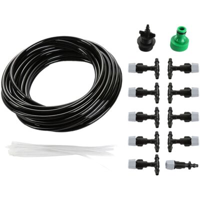 MOXIE Sjlerst Système De Refroidissement À Brouillard D'Eau, Tuyau D'Arrosage Buse Sprinkler Jardin Patio Micro Set D'Irrigation, Jardin Extérieur Kit D'Irrigation Goutte À Goutte Micro 10m - Publicité MOXIE Sjlerst Système De Refroidissement À Brouillard D'Eau, Tuyau D'Arrosage Buse Sprinkler Jardin Patio Micro Set D'Irrigation, Jardin Extérieur Kit D'Irrigation Goutte À Goutte Micro 10m - Publicité