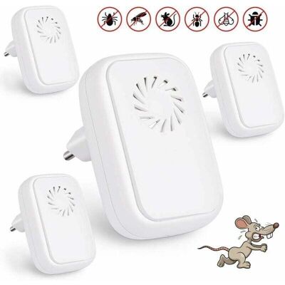 OEM Lot De 4 Répulsifs À Ultrasons Anti-moustiques À Ultrasons Répulsifs Pour Reptiles Insectes Électrique, Ultrasons Pour Insectes D'Intérieur, Anti-moustiques, Cafards, Puces-crezuo - Publicité OEM Lot De 4 Répulsifs À Ultrasons Anti-moustiques À Ultrasons Répulsifs Pour Reptiles Insectes Électrique, Ultrasons Pour Insectes D'Intérieur, Anti-moustiques, Cafards, Puces-crezuo - Publicité