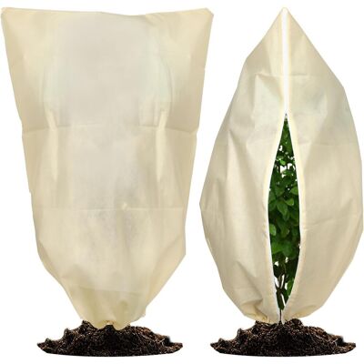GRASSLIN Lot De 2 - Voile Hivernage - Protection Plante - Respirant Avec Fermeture Éclair Pour Arbres Extérieurs Olive Palmier Citronnier Vert 80x120 Cm - Publicité GRASSLIN Lot De 2 - Voile Hivernage - Protection Plante - Respirant Avec Fermeture Éclair Pour Arbres Extérieurs Olive Palmier Citronnier Vert 80x120 Cm - Publicité