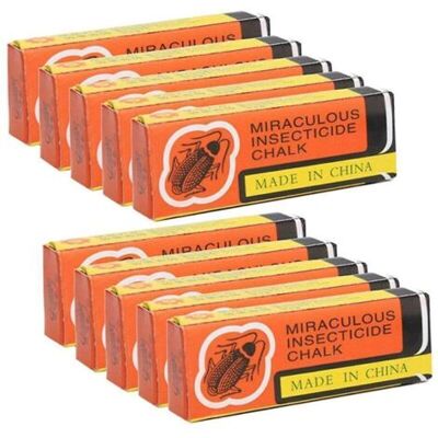 OEM Lot De 10 Répulsifs Anti-cafards Magic Dust Free Chalk Pour Cafards Fourmis - Publicité OEM Lot De 10 Répulsifs Anti-cafards Magic Dust Free Chalk Pour Cafards Fourmis - Publicité