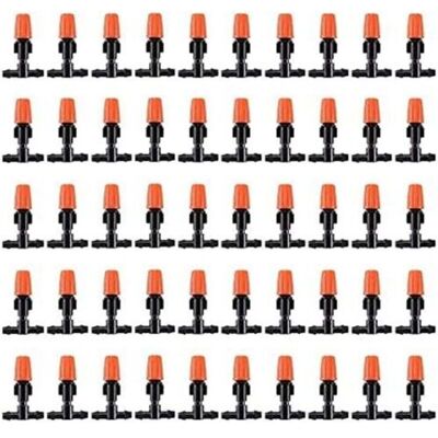 ABYSSE 100pcs Goutteurs D'Irrigation À Débit Réglable Micro Spray, Têtes De Brumisateur D'Irrigation Goutte À Goutte Réglables Pour Jardin - Publicité ABYSSE 100pcs Goutteurs D'Irrigation À Débit Réglable Micro Spray, Têtes De Brumisateur D'Irrigation Goutte À Goutte Réglables Pour Jardin - Publicité