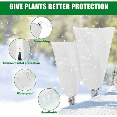 Melissa Voile D'Hivernage Plante, Housse De Protection Pour Plantes, Housse D'Hivernage Arbre, Voile Hivernage Avec Tirette, Jardin Vegetaux Sac Hiver Tomate Tissu Non Tissé, (140×200cm,blanc,2 Pcs) - Publicité Melissa Voile D'Hivernage Plante, Housse De Protection Pour Plantes, Housse D'Hivernage Arbre, Voile Hivernage Avec Tirette, Jardin Vegetaux Sac Hiver Tomate Tissu Non Tissé, (140×200cm,blanc,2 Pcs) - Publicité