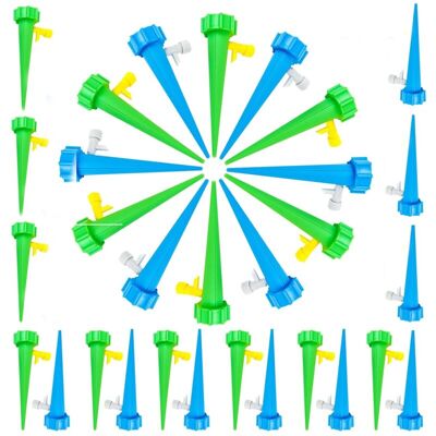 Melissa 30 Pièces Bouteilles Goutte À Goutte, Cônes D'Arrosage Goutte À Goutte Avec Vanne Réglable, Système D'Irrigation Automatique Des Plantes, Arrosage Automatique Des Vacances - Publicité Melissa 30 Pièces Bouteilles Goutte À Goutte, Cônes D'Arrosage Goutte À Goutte Avec Vanne Réglable, Système D'Irrigation Automatique Des Plantes, Arrosage Automatique Des Vacances - Publicité