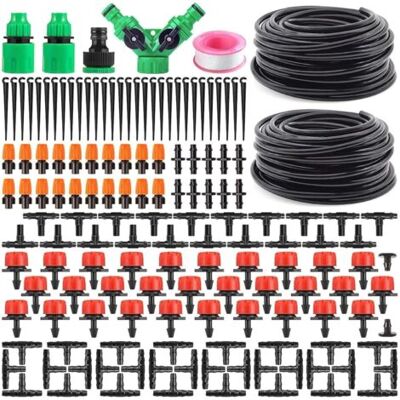 ABYSSE Kit D'Arrosage Goutte À Goutte Pour Jardin, Kit D'Irrigation Micro-réglable À Monter Soi-même, Système D'Économie D'Eau Pour Plantes 149 Pièces(30 M) - Publicité ABYSSE Kit D'Arrosage Goutte À Goutte Pour Jardin, Kit D'Irrigation Micro-réglable À Monter Soi-même, Système D'Économie D'Eau Pour Plantes 149 Pièces(30 M) - Publicité