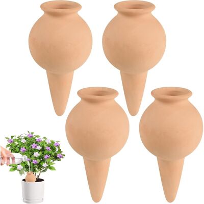 LBJFYHJN Cône D'Arrosage - 4 Pièces - Terre Cuite - Irrigation Automatique 100ml - Plante Intérieur Extérieur - Pour Vacances - Publicité LBJFYHJN Cône D'Arrosage - 4 Pièces - Terre Cuite - Irrigation Automatique 100ml - Plante Intérieur Extérieur - Pour Vacances - Publicité