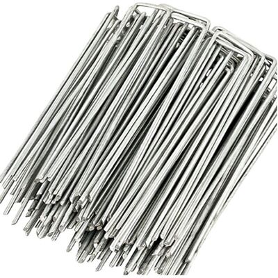 OEM Piquets De Jardin Galvanisés 6 Inch 50 Pack Agrafes Paysage U-shape Pour Toile Anti-racines Et Filet - Publicité OEM Piquets De Jardin Galvanisés 6 Inch 50 Pack Agrafes Paysage U-shape Pour Toile Anti-racines Et Filet - Publicité