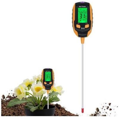 Vision Tigrezy Sol Ph Mètre 4-en-1 Testeur De Sol Humidité Numérique Plante Thermomètre Test Humidimètre Pour Plantes En Pot Jardins Pelouses - Publicité Vision Tigrezy Sol Ph Mètre 4-en-1 Testeur De Sol Humidité Numérique Plante Thermomètre Test Humidimètre Pour Plantes En Pot Jardins Pelouses - Publicité