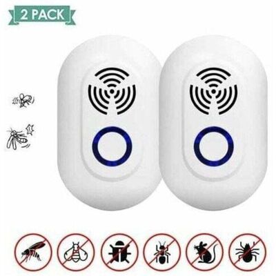 OEM Répulsif Anti-moustiques À Ultrasons - Répulsif Électronique D'Intérieur À Ultrasons - Pour Moustiques, Fourmis, Souris Et Araignées - Lot De 2-crezuo - Publicité OEM Répulsif Anti-moustiques À Ultrasons - Répulsif Électronique D'Intérieur À Ultrasons - Pour Moustiques, Fourmis, Souris Et Araignées - Lot De 2-crezuo - Publicité