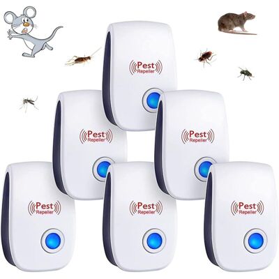 OEM Lot De 6 Répulsifs À Ultrasons Pour Insectes À Usage Intérieur, Tue Les Moustiques, Les Souris, Les Cafards, Les Rongeurs, Les Fourmis, Les Araignées Et Autres Insectes.-crezuo - Publicité OEM Lot De 6 Répulsifs À Ultrasons Pour Insectes À Usage Intérieur, Tue Les Moustiques, Les Souris, Les Cafards, Les Rongeurs, Les Fourmis, Les Araignées Et Autres Insectes.-crezuo - Publicité