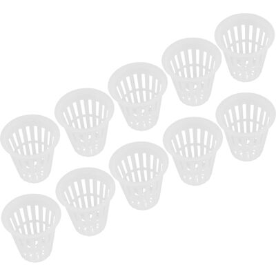 MCKENSA Lot De 10 Paniers Hydroponiques En Plastique Résistant Et Sûr Pour La Culture En Jardin Ou Balcon (blanc) - Publicité MCKENSA Lot De 10 Paniers Hydroponiques En Plastique Résistant Et Sûr Pour La Culture En Jardin Ou Balcon (blanc) - Publicité