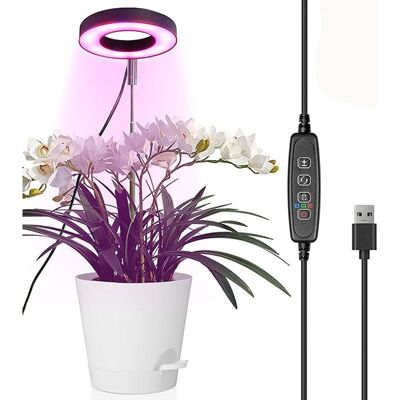 Vision Lampe De Croissance Led À Spectre Complet Pour Plantes D'Intérieur, Hauteur Réglable, 3 Niveaux De Luminosité, Minuterie Marche/arrêt Automatique 3/9/12 H - Publicité Vision Lampe De Croissance Led À Spectre Complet Pour Plantes D'Intérieur, Hauteur Réglable, 3 Niveaux De Luminosité, Minuterie Marche/arrêt Automatique 3/9/12 H - Publicité