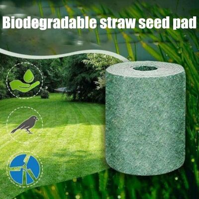AHLSEN Bravix Tapis D'Herbe Biodégradable De Bon Augure, Tapis D'Herbe Verte Pour Pique-nique, Tapis De Germination De Plantes Pour La Culture De Graines D'Herbe Pour La Cour - Publicité AHLSEN Bravix Tapis D'Herbe Biodégradable De Bon Augure, Tapis D'Herbe Verte Pour Pique-nique, Tapis De Germination De Plantes Pour La Culture De Graines D'Herbe Pour La Cour - Publicité