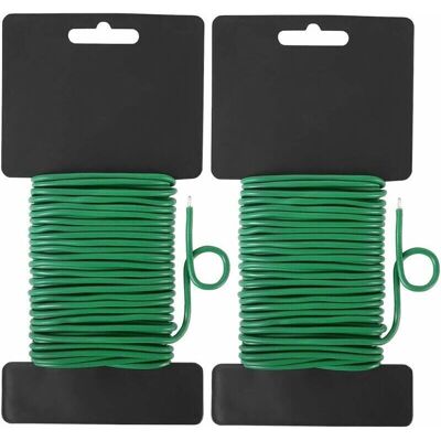 PELTOR Paquet De 2 Attaches Souples Pour Plantes De Jardin, Idéales Pour La Maison, Le Bureau Et Le Jardinage, 20 Mètres, Vert - Publicité PELTOR Paquet De 2 Attaches Souples Pour Plantes De Jardin, Idéales Pour La Maison, Le Bureau Et Le Jardinage, 20 Mètres, Vert - Publicité