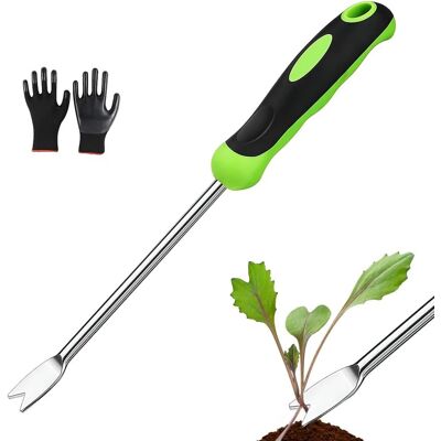 GRASSLIN 1 Pièce - Désherbeur Manuel - Extracteur De Racines - Outil De Jardinage Pour Déraciner Et Ameublir Le Sol - Idéal Pour Pissenlits Et Chardons - Vert Et Argent - 32x5 Cm - Publicité GRASSLIN 1 Pièce - Désherbeur Manuel - Extracteur De Racines - Outil De Jardinage Pour Déraciner Et Ameublir Le Sol - Idéal Pour Pissenlits Et Chardons - Vert Et Argent - 32x5 Cm - Publicité