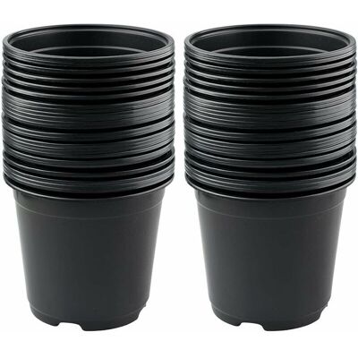 Scotch Lot De 50 Pots De Fleurs En Plastique Noir De 15 Cm Pour Plantes Succulentes, Légumes Et Boutures Zhuoxuan - Publicité Scotch Lot De 50 Pots De Fleurs En Plastique Noir De 15 Cm Pour Plantes Succulentes, Légumes Et Boutures Zhuoxuan - Publicité