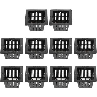 LISATR 10 Paniers De Plantation Verts Carrés Pour Plantes Racinaires, Culture Hydroponique, Jardin, Serre, Pots De Culture Hors-sol-5.70x5.70x3.70cm-black - Publicité LISATR 10 Paniers De Plantation Verts Carrés Pour Plantes Racinaires, Culture Hydroponique, Jardin, Serre, Pots De Culture Hors-sol-5.70x5.70x3.70cm-black - Publicité