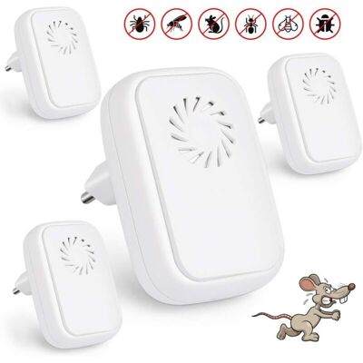 PENY Lot De 4 Répulsifs À Ultrasons Anti-moustiques À Ultrasons Répulsifs Pour Reptiles Insectes Électrique, Ultrasons Pour Insectes D'Intérieur, Anti-moustiques, Cafards, Puces - Publicité PENY Lot De 4 Répulsifs À Ultrasons Anti-moustiques À Ultrasons Répulsifs Pour Reptiles Insectes Électrique, Ultrasons Pour Insectes D'Intérieur, Anti-moustiques, Cafards, Puces - Publicité