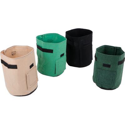 MCKENSA Lot De 4 Sacs De Culture En Feutre Pour Plantes D'Intérieur Et D'Extérieur, Pot De Fleurs Et Légumes, Outil De Jardinage - Publicité MCKENSA Lot De 4 Sacs De Culture En Feutre Pour Plantes D'Intérieur Et D'Extérieur, Pot De Fleurs Et Légumes, Outil De Jardinage - Publicité