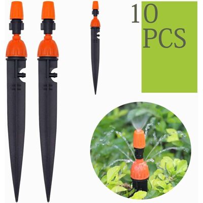 MOXIE Lot De 10 Systèmes D'Arrosage Goutte À Goutte Et Jet D'Eau Double Fonction - Kit D'Irrigation Goutte À Goutte - Connecteur Pour Tuyau De 4 Mm/7 Mm - Publicité MOXIE Lot De 10 Systèmes D'Arrosage Goutte À Goutte Et Jet D'Eau Double Fonction - Kit D'Irrigation Goutte À Goutte - Connecteur Pour Tuyau De 4 Mm/7 Mm - Publicité