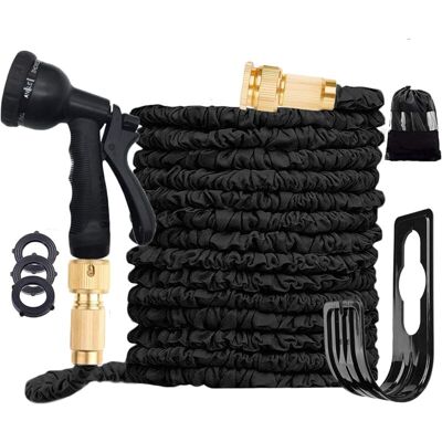 MOXIE Tuyaux D'Arrosage Magique Extensible Jusqu’à 15 M, Anti-fuite, Raccords En Laiton, Support De Tuyau, Sac De Rangement (noir) - Publicité MOXIE Tuyaux D'Arrosage Magique Extensible Jusqu’à 15 M, Anti-fuite, Raccords En Laiton, Support De Tuyau, Sac De Rangement (noir) - Publicité