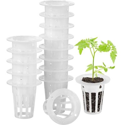 OEM 20 Pcs Panier Hydroponique, Pots En Plastique Pp Avec Fentes De Drainage, Paniers De Culture Pour Balcon, Jardin Intérieur Et Aquarium - Publicité OEM 20 Pcs Panier Hydroponique, Pots En Plastique Pp Avec Fentes De Drainage, Paniers De Culture Pour Balcon, Jardin Intérieur Et Aquarium - Publicité