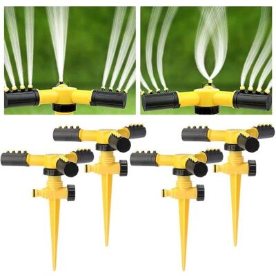 MOXIE Arroseurs De Pelouse 4 Pièces, Arroseur De Jardin Rotatif À 360 ° Irrigation Automatique, Arroseurs Réglables Pour Pelouse, Plantes, Fleurs, Légumes, Grandes Surfaces Jusqu'à 80 M² - Publicité MOXIE Arroseurs De Pelouse 4 Pièces, Arroseur De Jardin Rotatif À 360 ° Irrigation Automatique, Arroseurs Réglables Pour Pelouse, Plantes, Fleurs, Légumes, Grandes Surfaces Jusqu'à 80 M² - Publicité