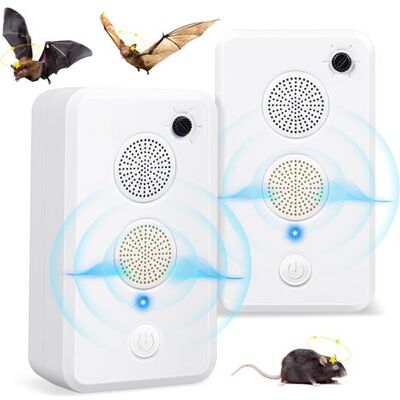 OEM Lot De 2 Répulsifs À Chauves-souris À Ultrasons Pour Greniers - Pour Se Débarrasser Des Chauves-souris - Rechargeable - Usage Intérieur Et Extérieur - Sans Danger Pour L'Homme - Publicité OEM Lot De 2 Répulsifs À Chauves-souris À Ultrasons Pour Greniers - Pour Se Débarrasser Des Chauves-souris - Rechargeable - Usage Intérieur Et Extérieur - Sans Danger Pour L'Homme - Publicité