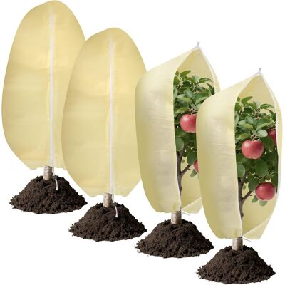 GRASSLIN 4 Pièces - Housse De Protection - Voile D'Hivernage - Tissu Non Tissé Respirant - Protection Contre Le Gel Et Le Vent - Pour Plantes En Pot Et Arbustes - Blanc Cassé - 80x100cm - Publicité GRASSLIN 4 Pièces - Housse De Protection - Voile D'Hivernage - Tissu Non Tissé Respirant - Protection Contre Le Gel Et Le Vent - Pour Plantes En Pot Et Arbustes - Blanc Cassé - 80x100cm - Publicité