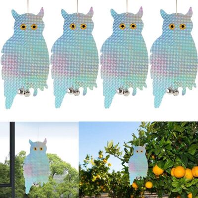 Scotch Effaroucheur Oiseaux Réfléchissant Hibou,4pack Repulsif Pigeon Forme D' Hibou,réfléchissant Lumineux,anti Pigeon Avec Clochette Anti Oiseau A - Publicité Scotch Effaroucheur Oiseaux Réfléchissant Hibou,4pack Repulsif Pigeon Forme D' Hibou,réfléchissant Lumineux,anti Pigeon Avec Clochette Anti Oiseau A - Publicité